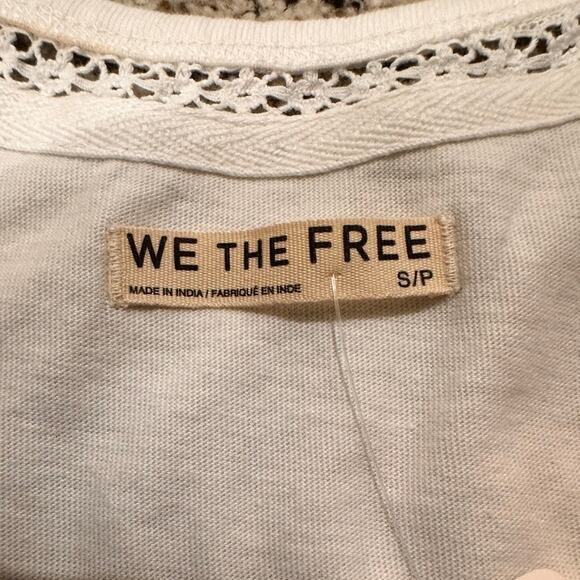 We The Free Meadow Lark Cotton Embroidered Boho Crocheted Tank Top, size S - Picture 2 of 5